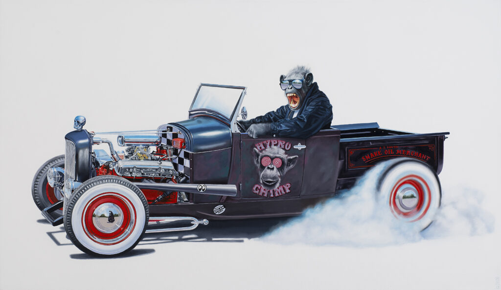 A monkey in a hot rod - Tony South - Still Smokin